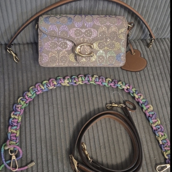 Coach Crystal Rainbow Signature Tabby Shoulder/Crossbody Bag - Picture 14 of 16